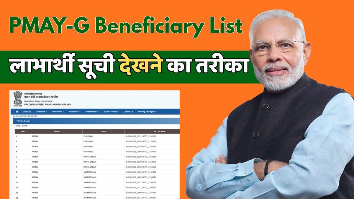 PMAY-G Beneficiary List - लाभार्थी सूची देखने का तरीका